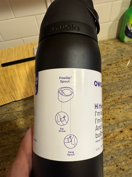 Owala FreeSip Insulated Water Bottle — Black - Picture 8 of 8